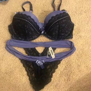 Adore Me Push Up Bra with matching thong